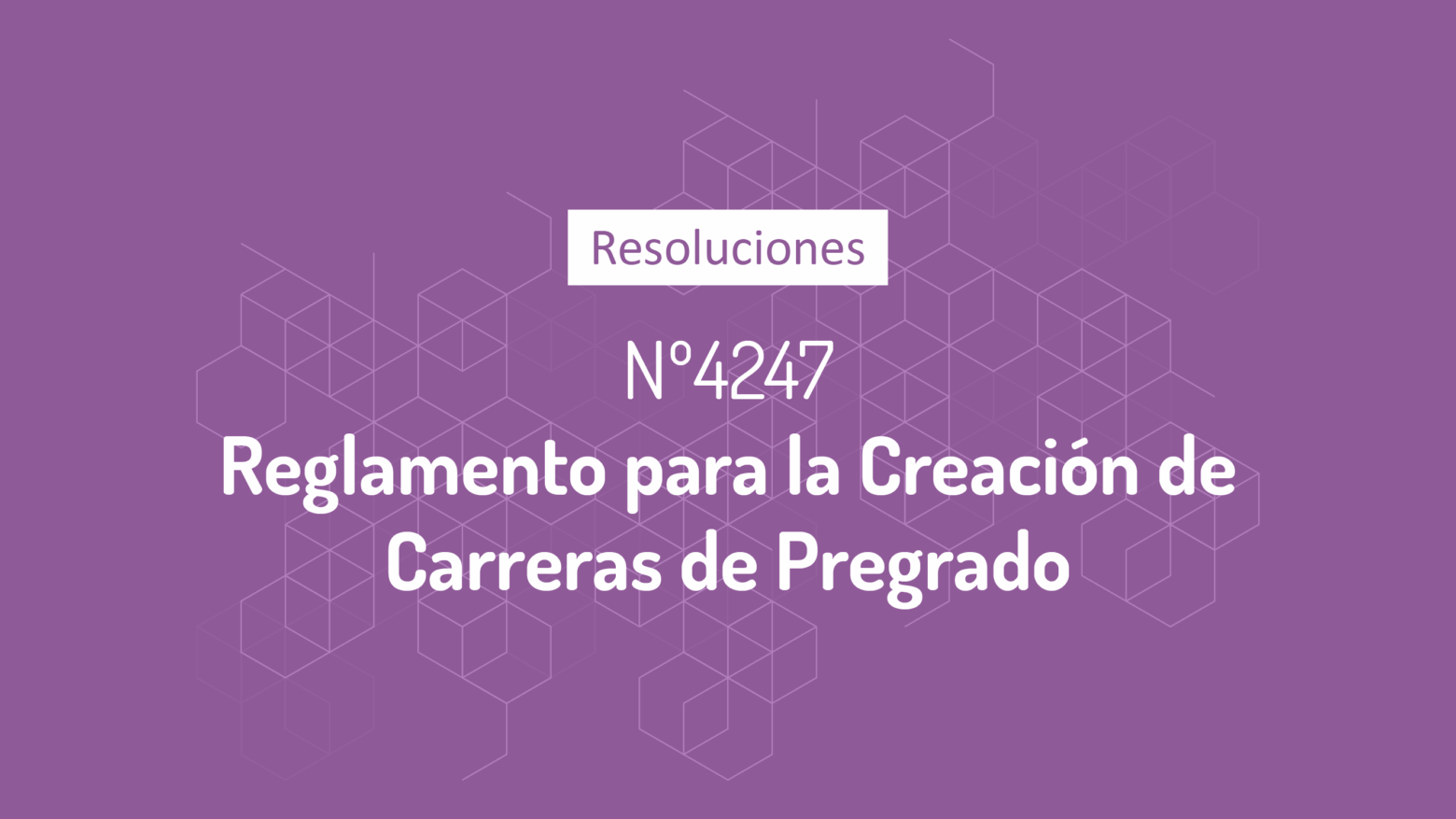 Resolución 4247 – Reglamento para la creación de carreras de pregrado